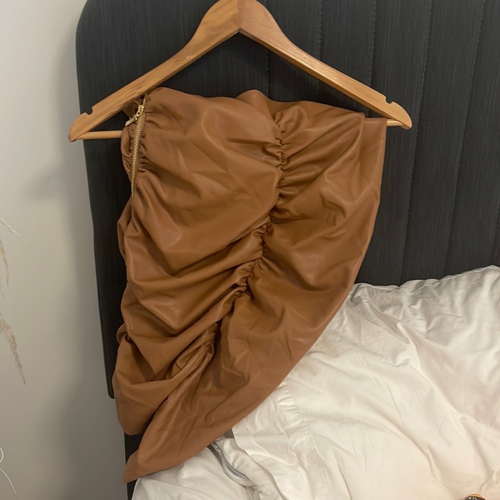Marciano faux leather midi skirt